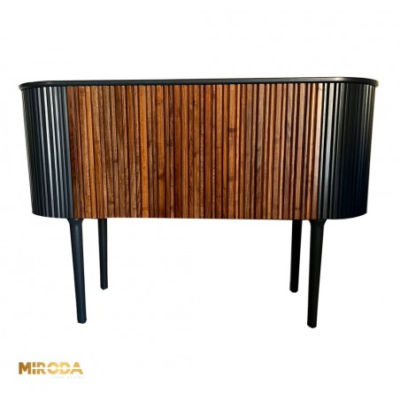 Riga Credenza in legno castagno bicolor noce / grigio
